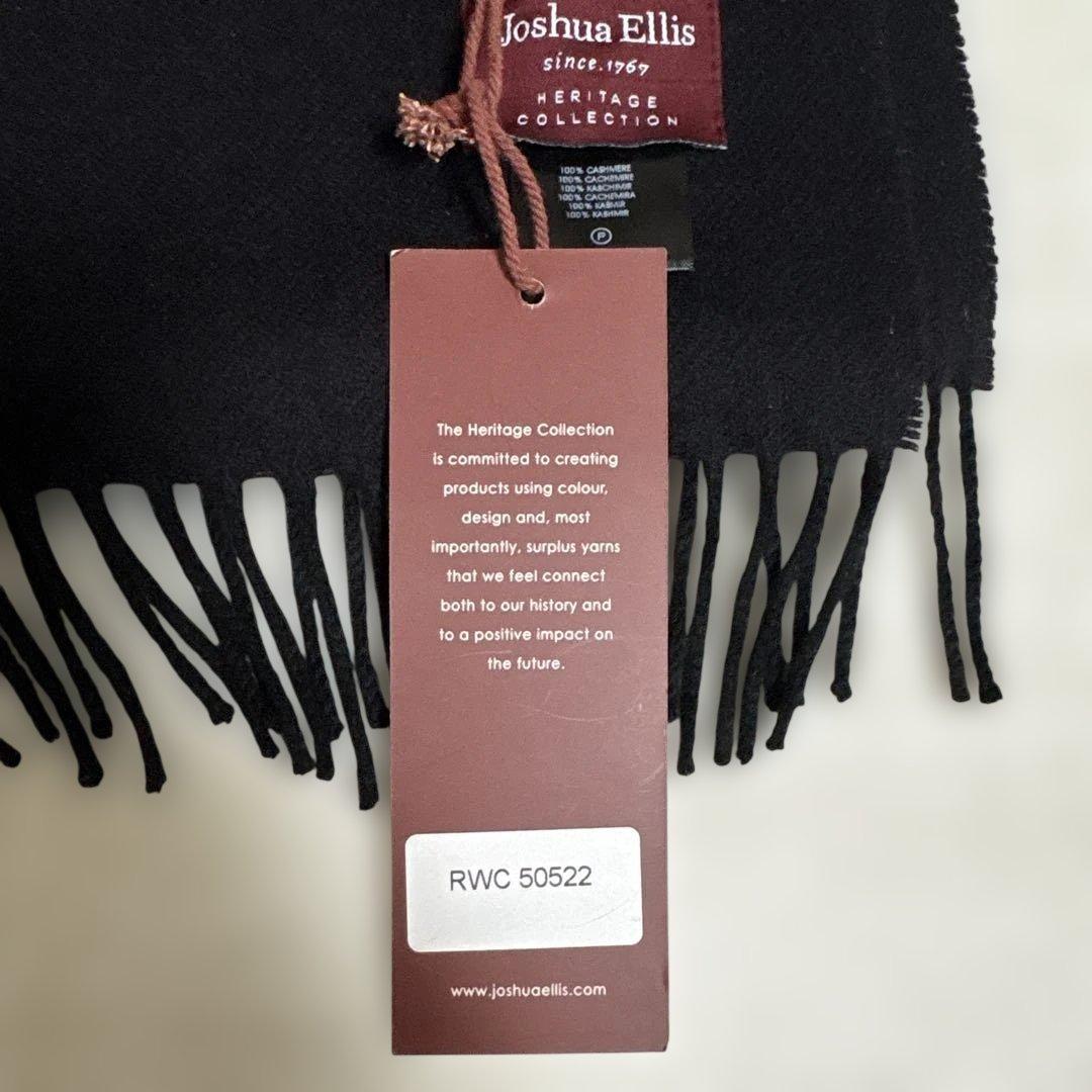 【Joshua Ellis】 ジョシュア エリス カシミヤ マフラー ブラック