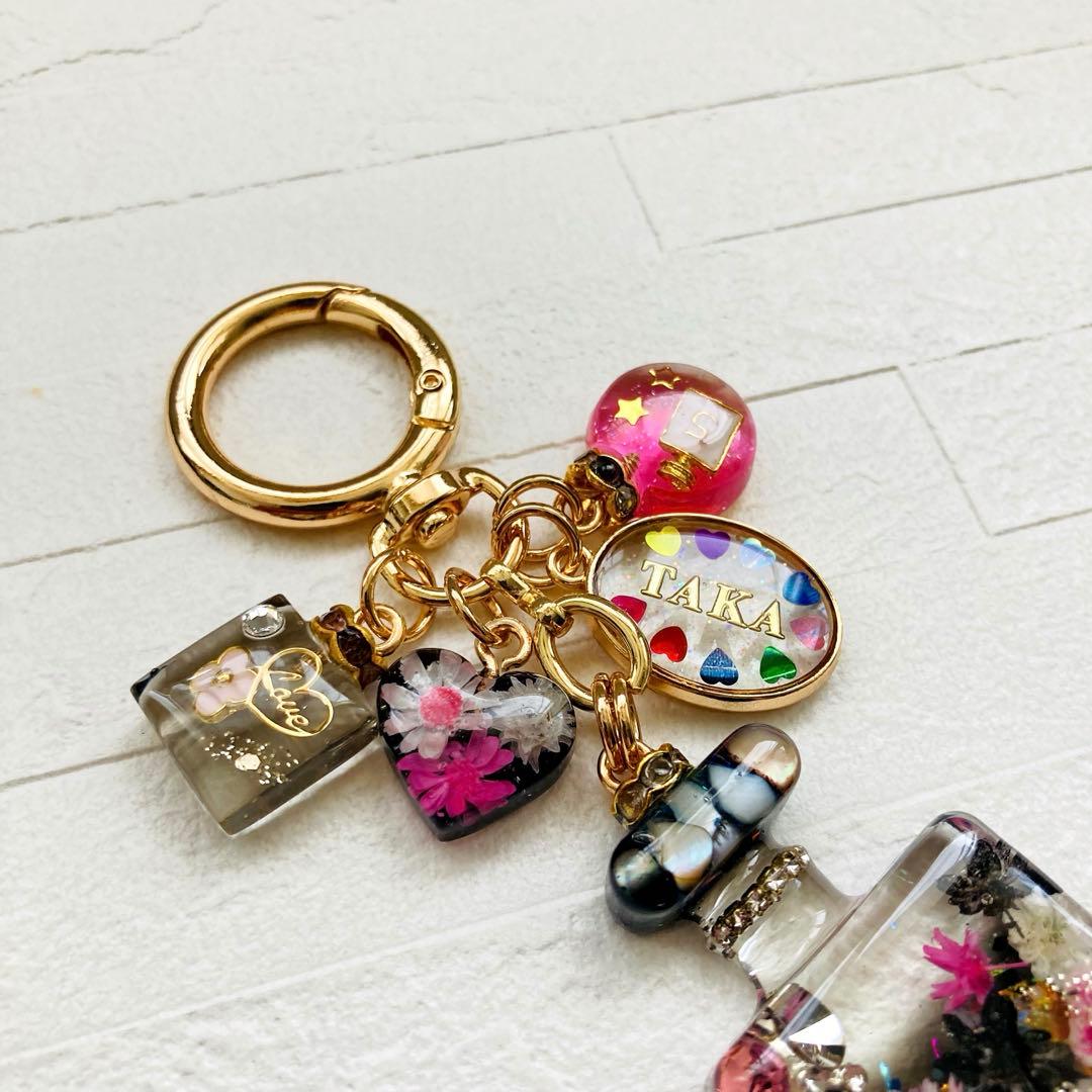 タカママページ　名入れチャーム　レジンキーホルダー5点