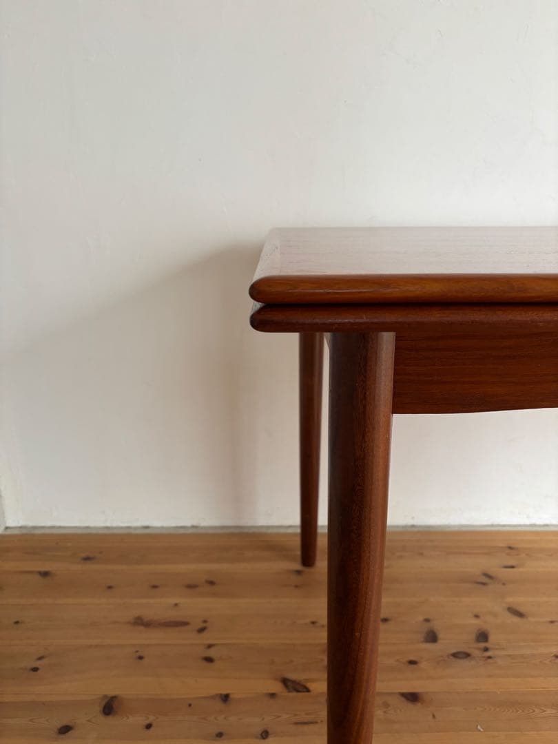 北欧ヴィンテージ　デンマーク　チーク　ドローリーフテーブル