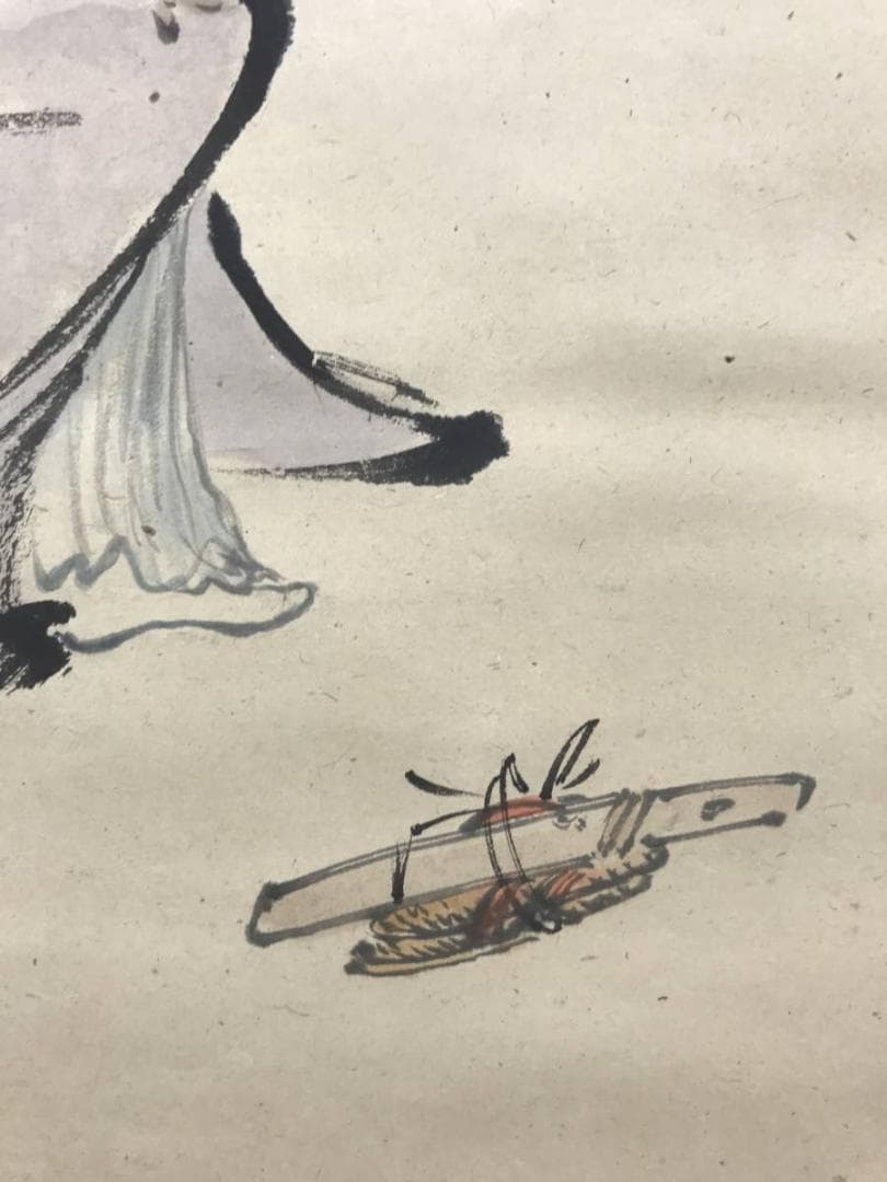 【真作】渡辺東山/忠臣踊図/人物図/掛軸/名家伝来/AC-536