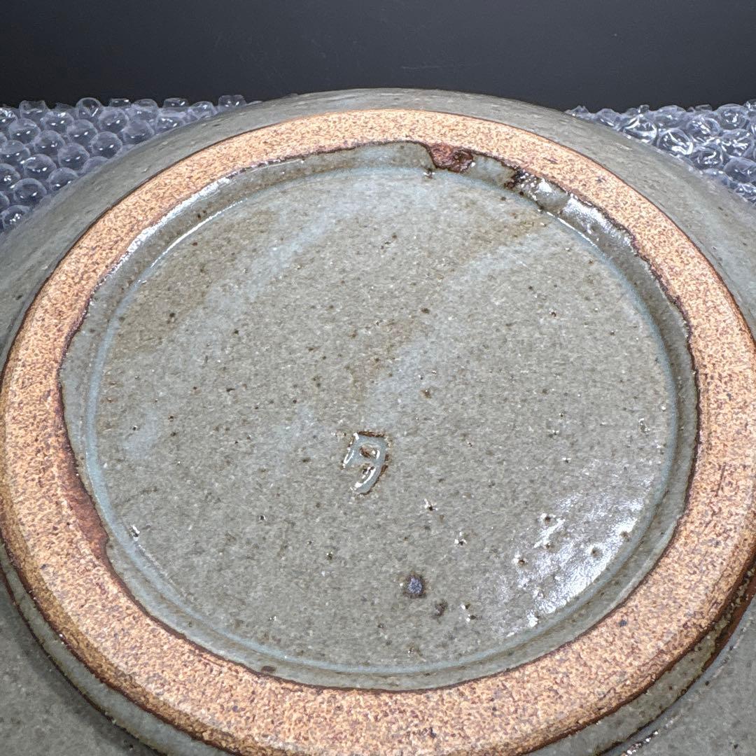 真作　人間国宝　島岡達三　象嵌皿　経約27センチ