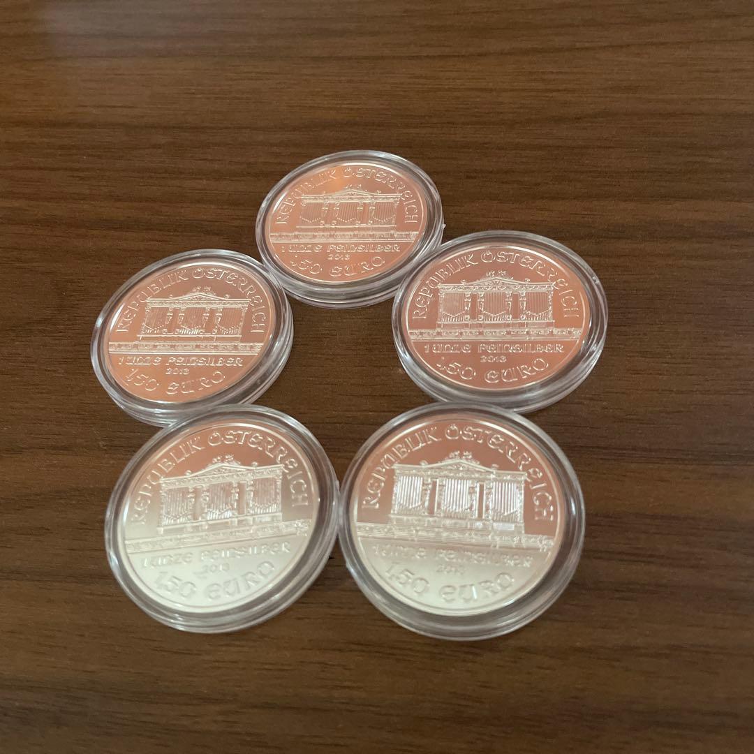 2013年 オーストリア「ウィーン・フィルハーモニー」1オンス 銀貨5枚セット