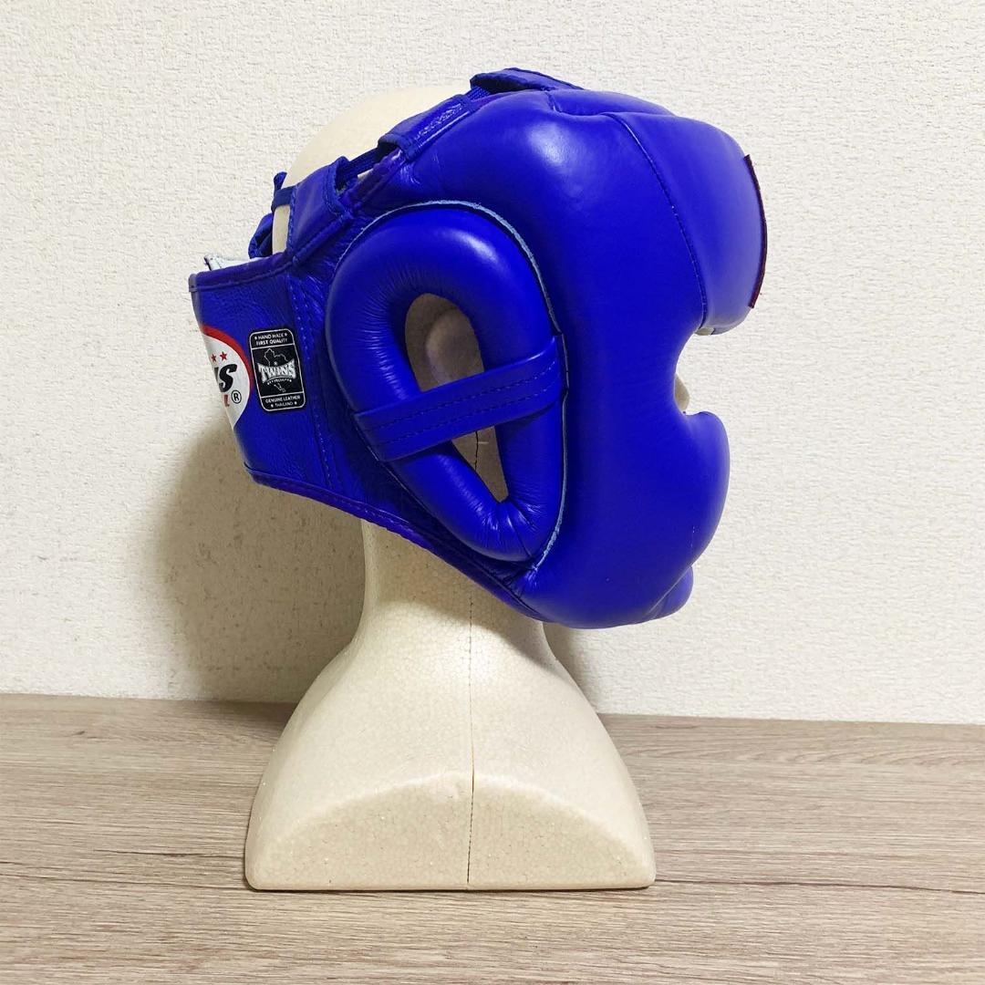 【美品】ツインズ ヘッドギア ヘッドガード 本革製 ボクシング ムエタイ
