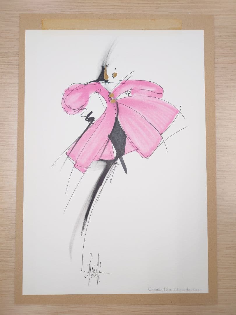 ディオール　デザイン画　Christian Dior