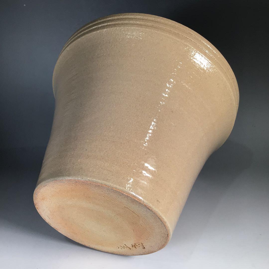 Ｎ１６４　水指　『宮島焼』『川原圭斎造』『広口水指』　共箱　茶道具