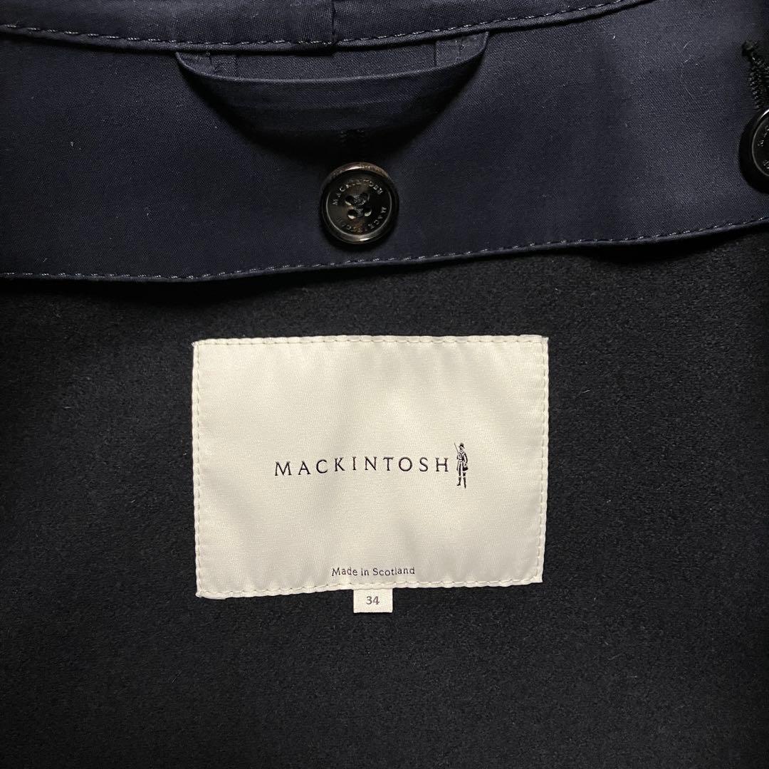 Macintosh ゴム引きフーデットコートネイビー