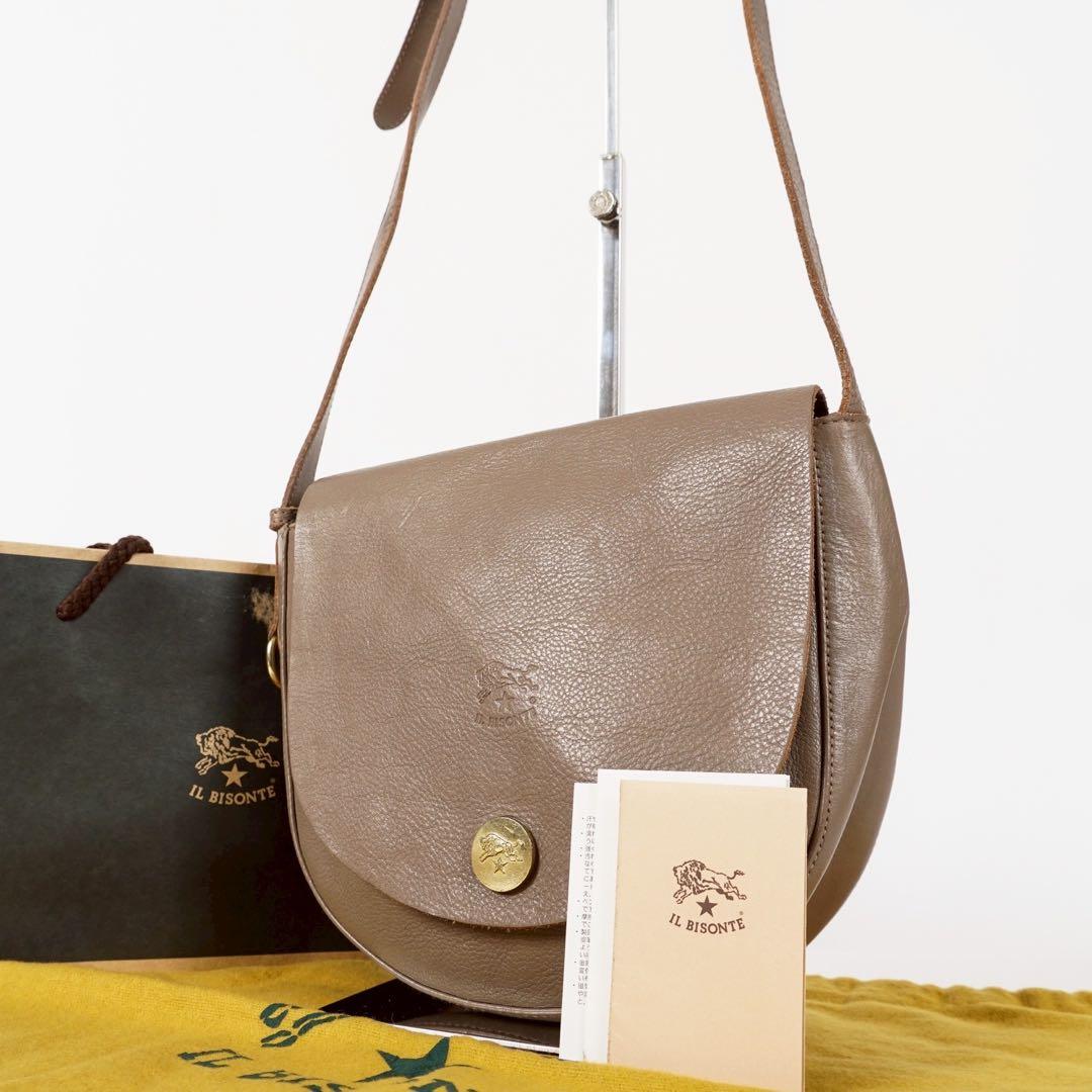 【極美品✨】イルビゾンテ カード付き ショルダーバッグ レザー ブラウン