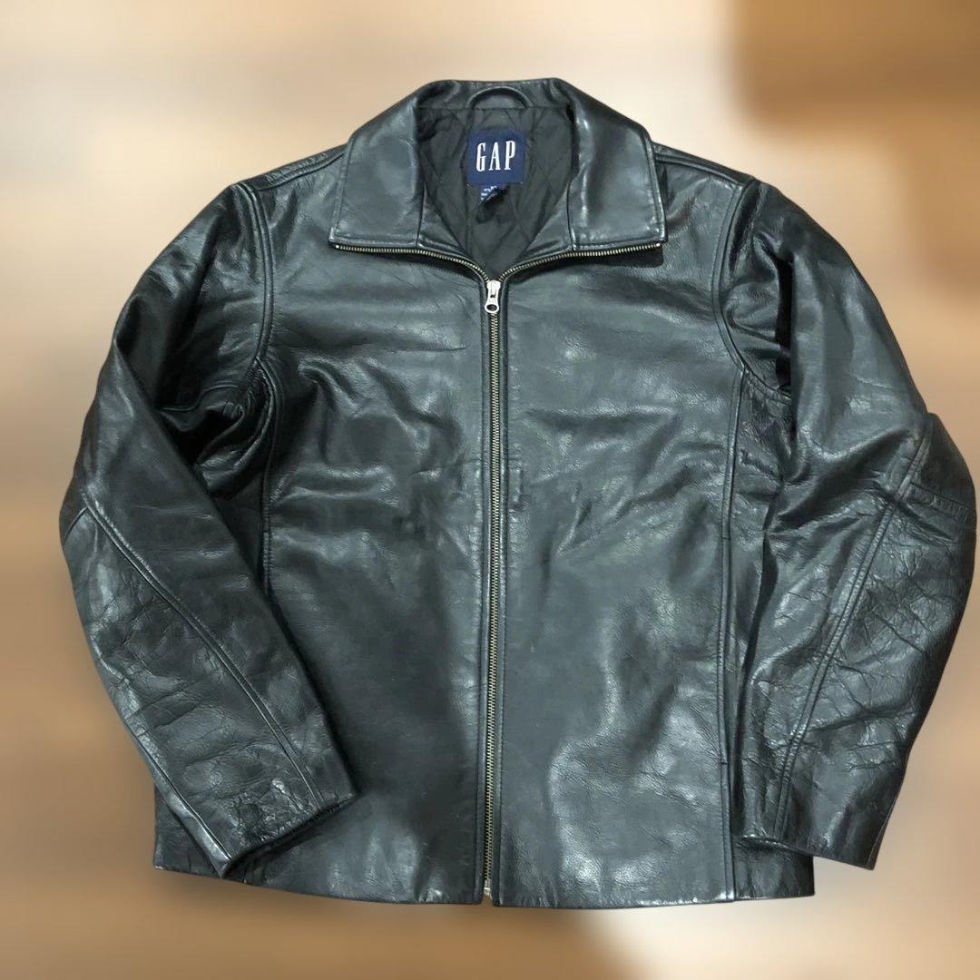 90s old gap レザージャケット　フルジップ