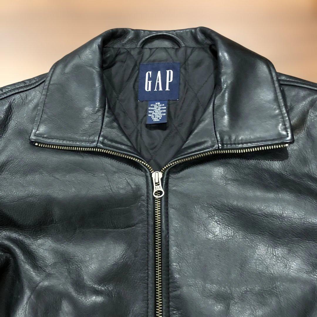 90s old gap レザージャケット　フルジップ