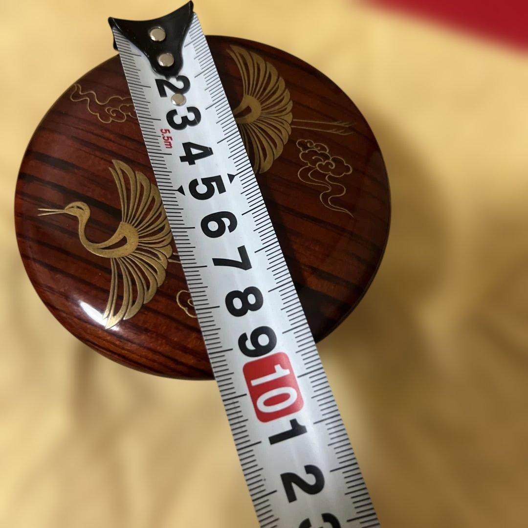 茶道具　雲鶴蒔絵　松茶入　出雲大社棟木古材造之　喜北作　箱書付き　無傷逸品