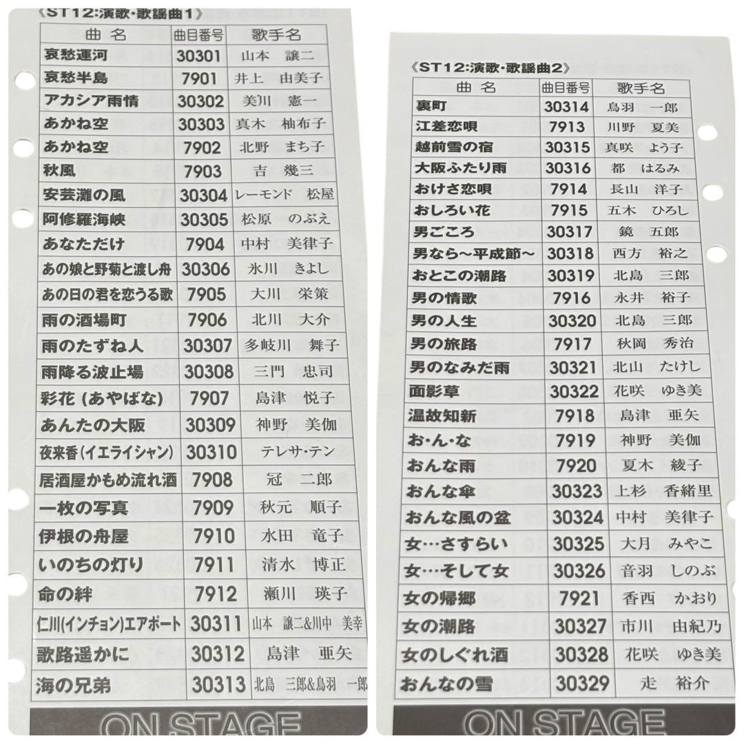ON STAGE オンステージ 曲チップ 200曲 PK-ST12 カラオケ