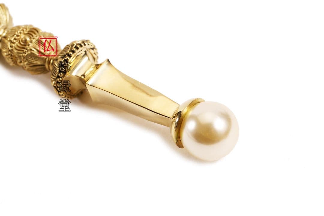 【修縁堂】真鍮製 真言密教 仏具 金萆金篦 灌頂開示専用 寺院用仏具