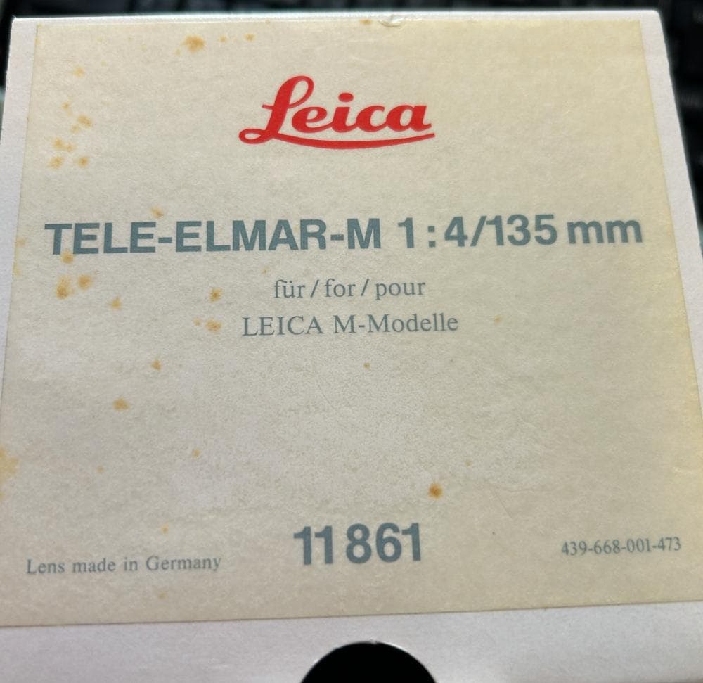 【希少美品 E46】LEICA ライカ TELE-ELMAR M 135mm