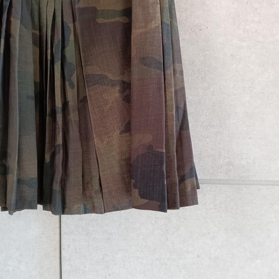 ERMANNO SCERVINO カモフラ プリーツスカート　X4363