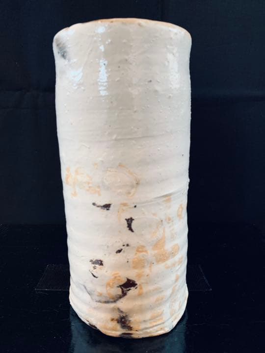 辻村史朗　粉引花入