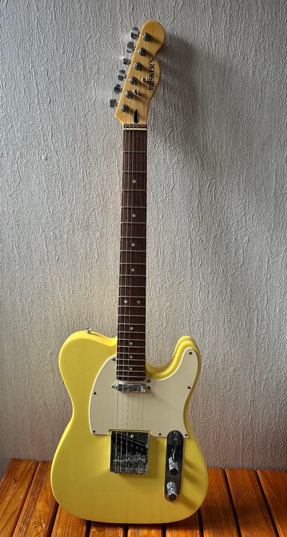 イエロー テレキャスタータイプ エレキギター　バスカーズ