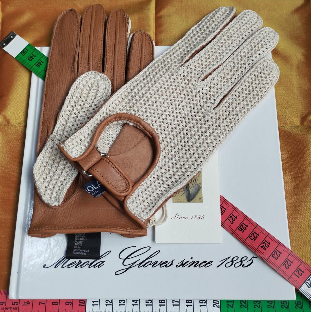 メローラ ディアコルク色メッシュ ドライビンググローブ フェラーリ別注元