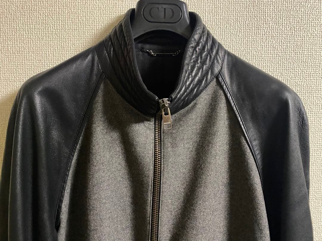 04aw dior homme レザーブルゾン スタジャン ディオールオム