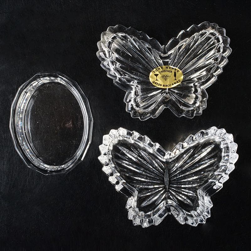 Baccarat　バカラ　クリスタルガラス　小物入　ガラス置物　4点　N6358