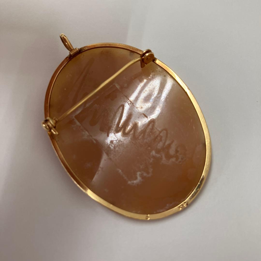 K18 カメオブローチ&ペンダントトップ　2way