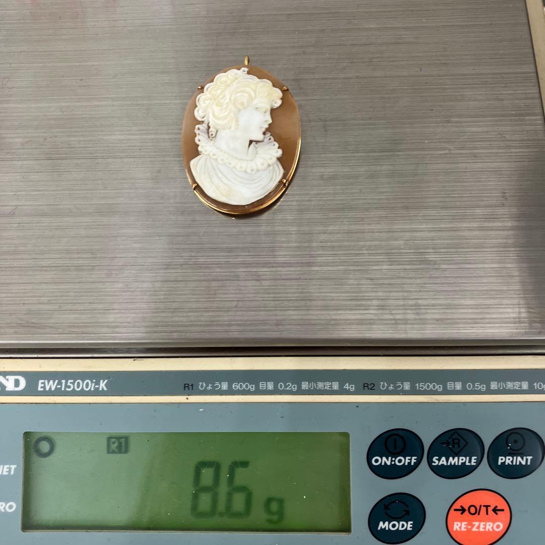 K18 カメオブローチ&ペンダントトップ　2way