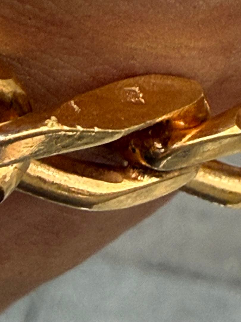 珍品 金巻き3ミクロン激渋ブレスレット19.5cm