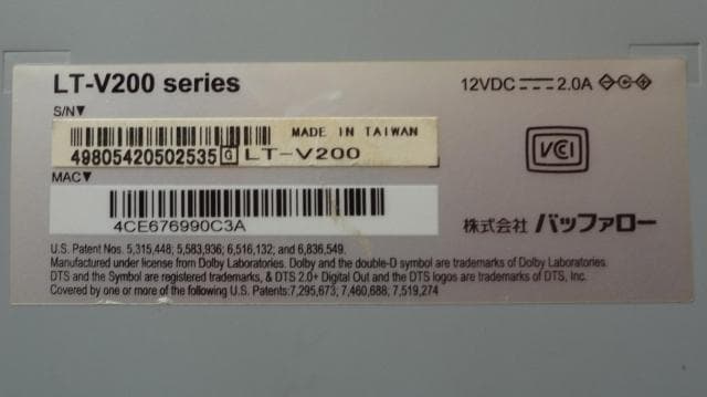 BUFFALO メディアプレイヤー LT-V200