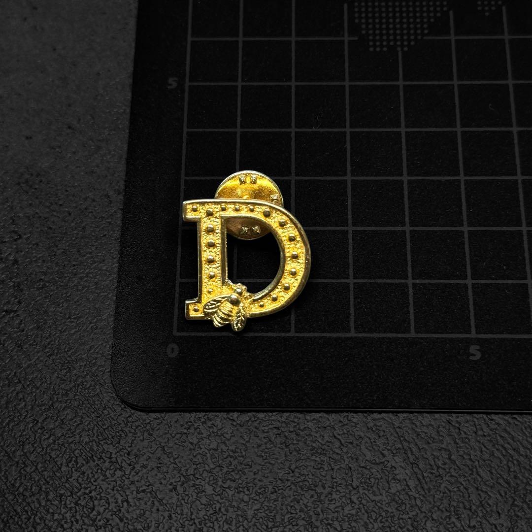 アクセサリー Christian Dior D Logo Bee Gold Brooch