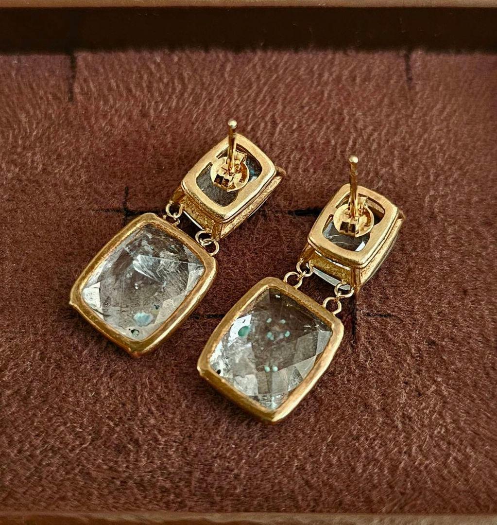 agete k10 ピンクゴールド クリアストーン ピアス