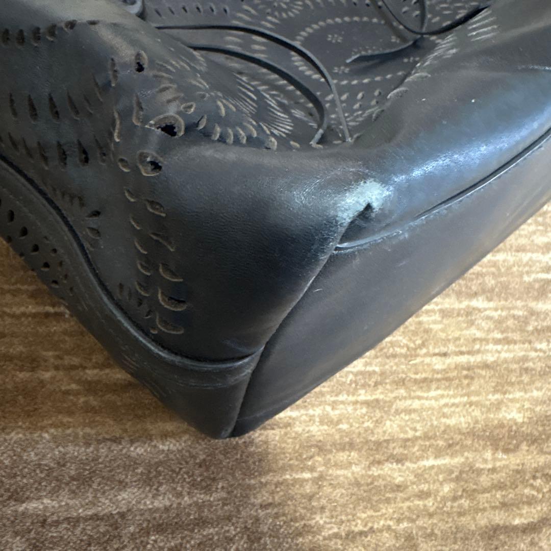 POLO ラルフローレン ブラック レザーバッグ