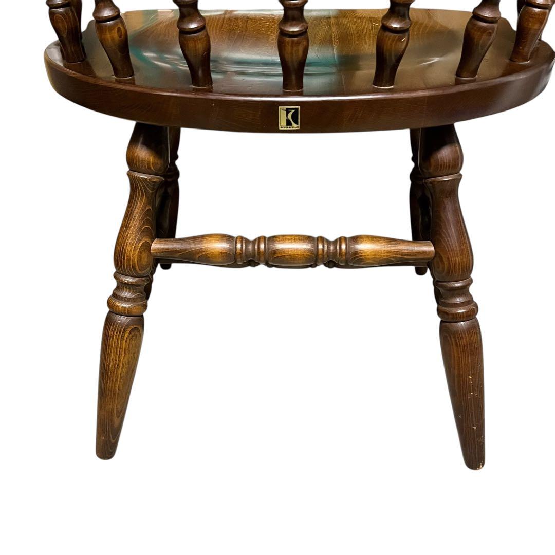 【送料無料】飛騨産業 キツツキ ウィンザーチェア アームチェア アンティーク ②