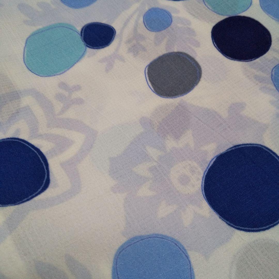 撫松庵ドット浴衣&レース半幅帯、兵児帯 ※美品