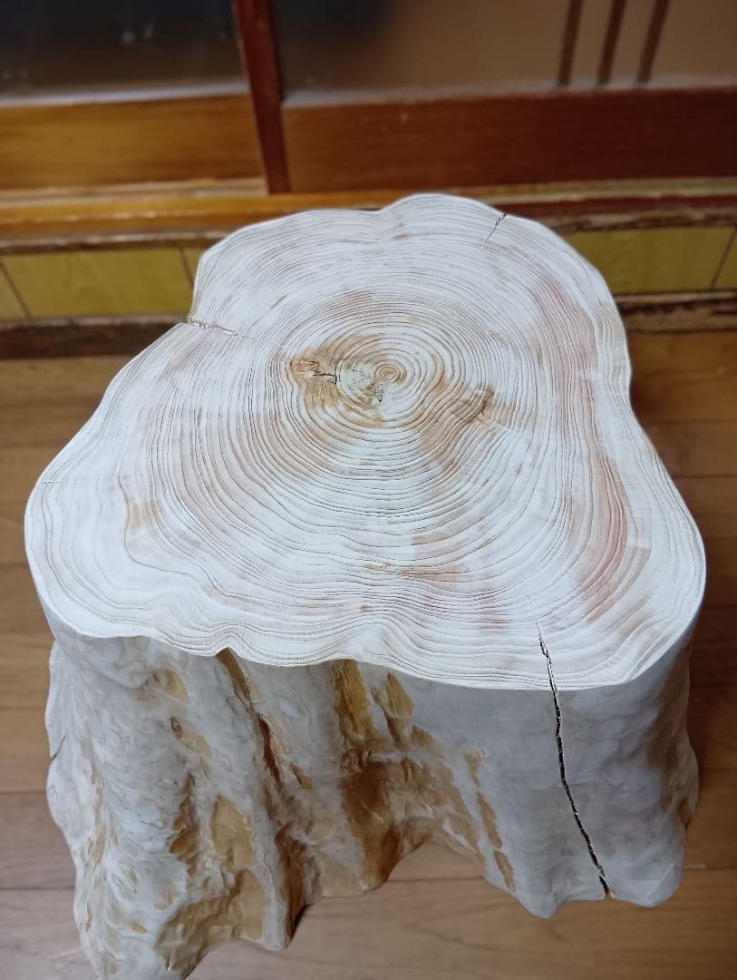 椅子　ひのき　切り株　丸太　サイドテーブル　檜