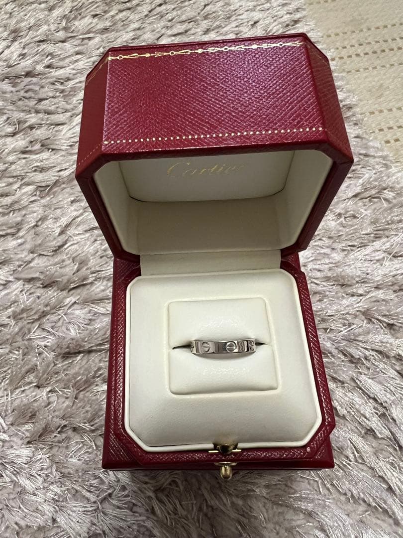 Cartier ミニラブリング ホワイトゴールド 専用ボックス付き　５２