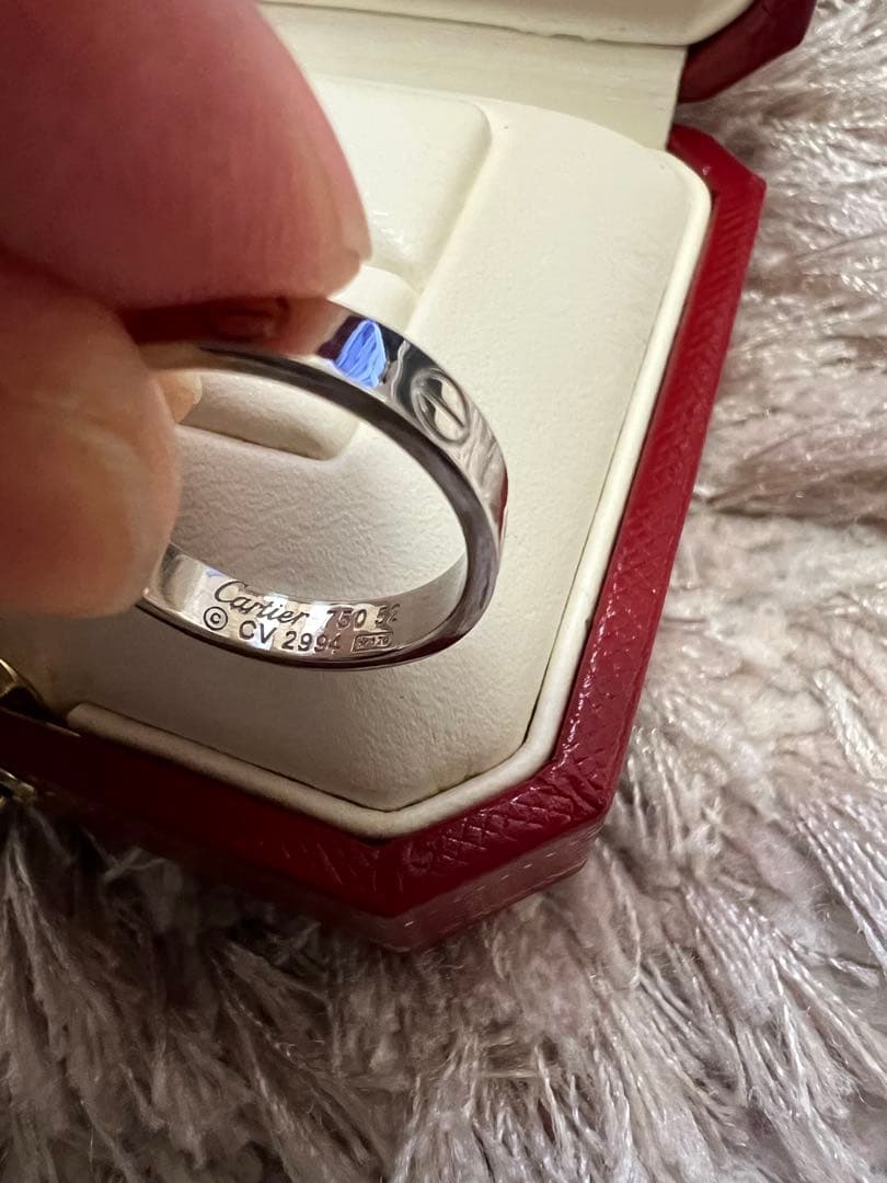 Cartier ミニラブリング ホワイトゴールド 専用ボックス付き　５２