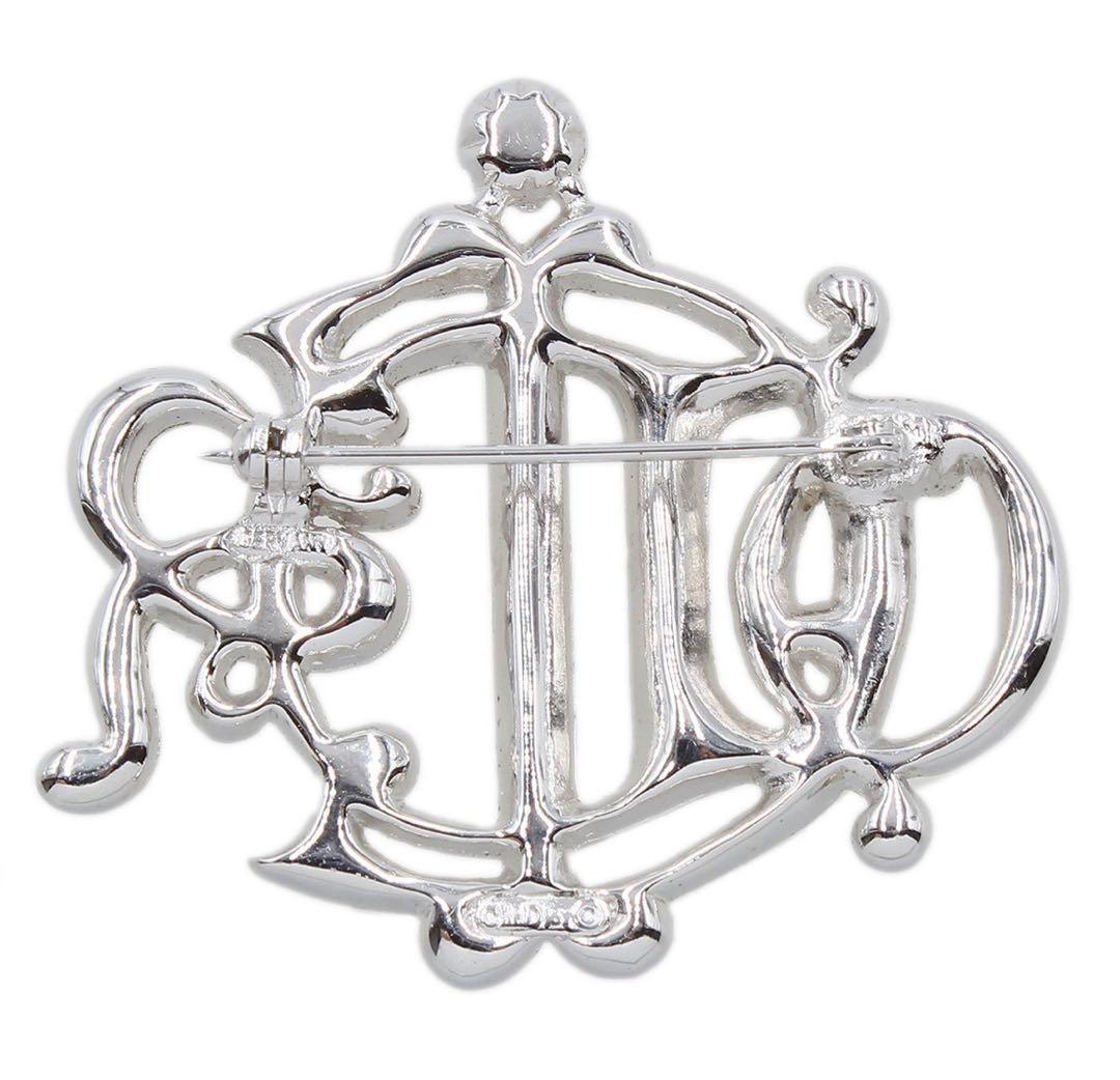 H2982 超美品!! クリスチャンディオール ラインストーン ブローチ