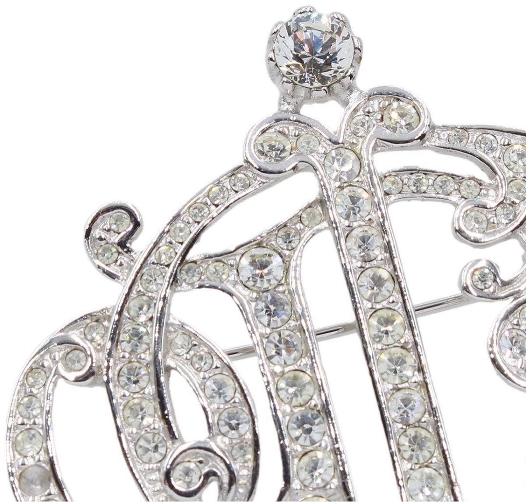 H2982 超美品!! クリスチャンディオール ラインストーン ブローチ