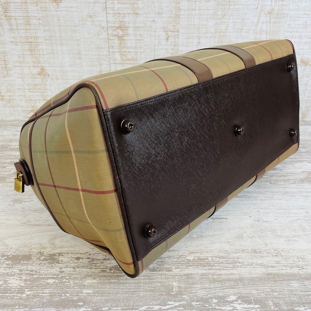 Burberrys バーバリー ボストンバッグ チェックビンテージ 南京鍵付き