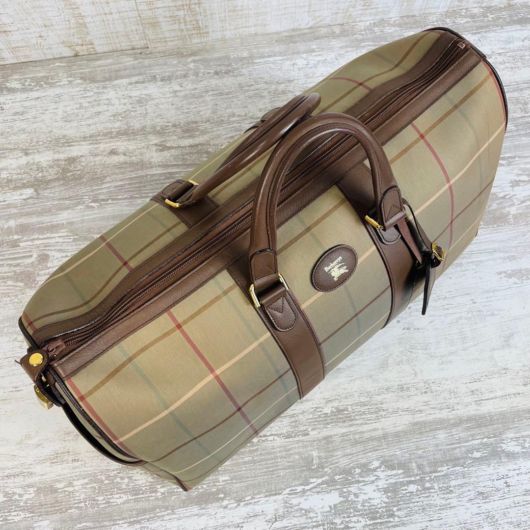 Burberrys バーバリー ボストンバッグ チェックビンテージ 南京鍵付き