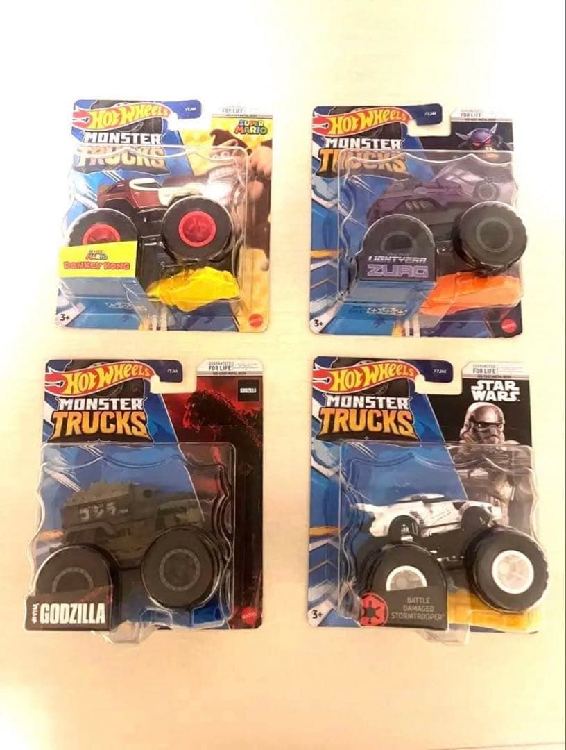 ✴︎限定品✴︎ ホットウィール　キャラクターコラボ　4点セット　ミニカー　バラ売り可