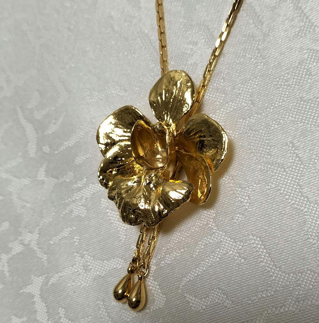 RISIS　22K　蘭ネックレス　ジュエリー　ループタイ　＊新品・未使用品＊