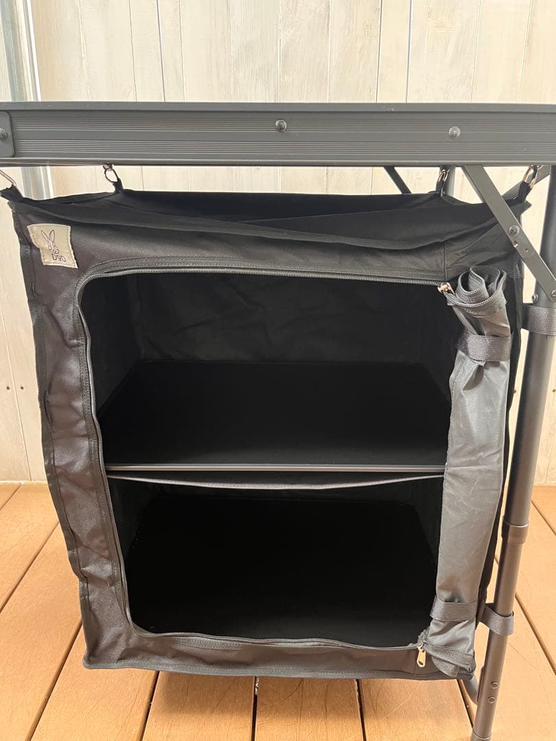 DOD クッキングキング キッチンテーブル 耐熱メッシュ 収納棚付き