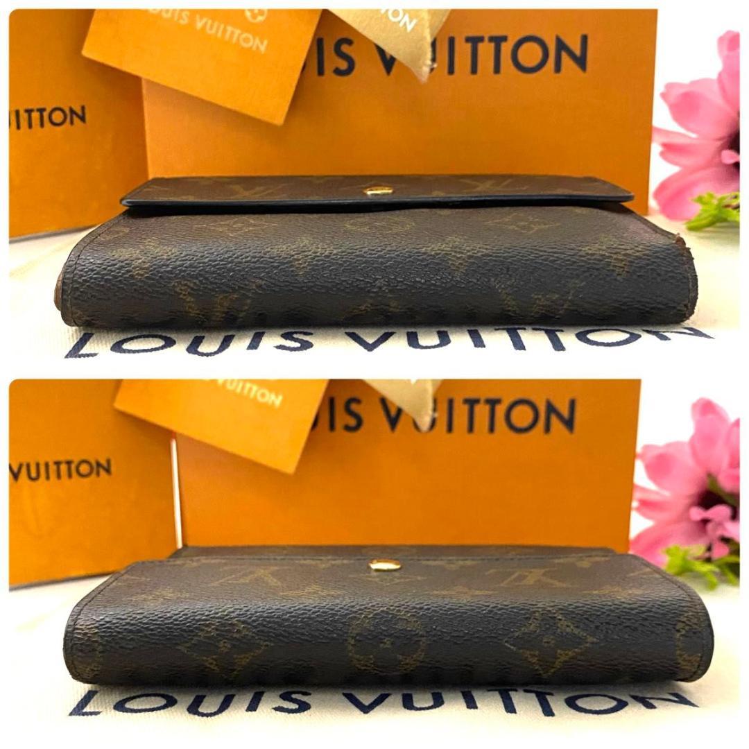 ルイ ヴィトン◎ポルトトレゾール エテュイパピエ モノグラム 三つ折り財布 茶色