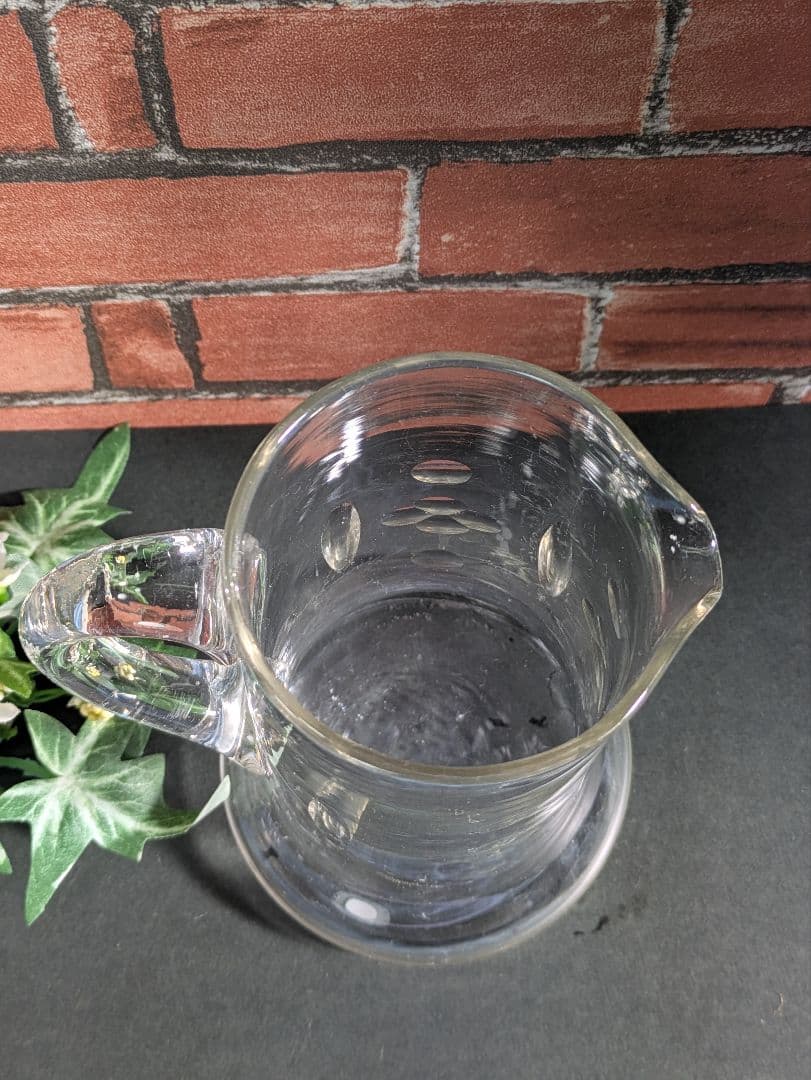 イギリス アンティーク ガラス製 ウォーターピッチャー ジャグ