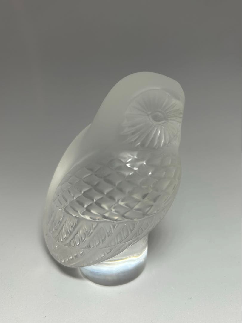 LALIQUE ラリック フクロウ クリスタル 置物 箱・冊子付き　ルネラリック