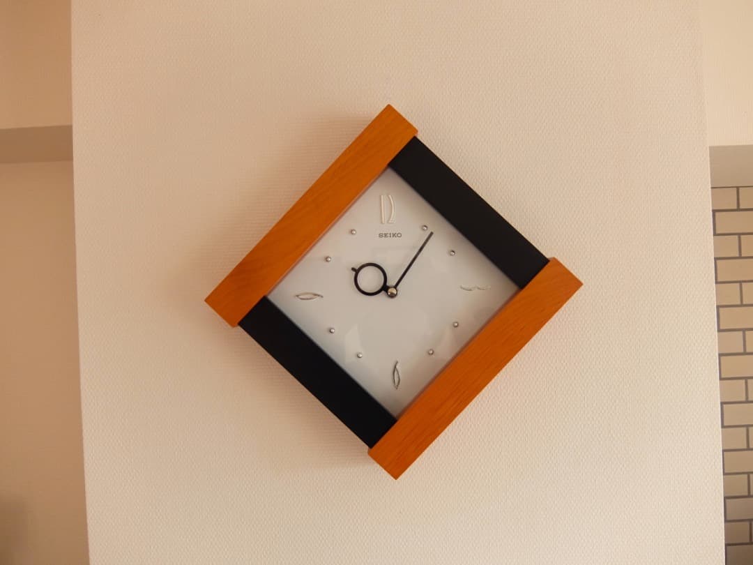 【美品＆動作確認済】80’sヴィンテージSEIKO ポストモダンデザインクロック