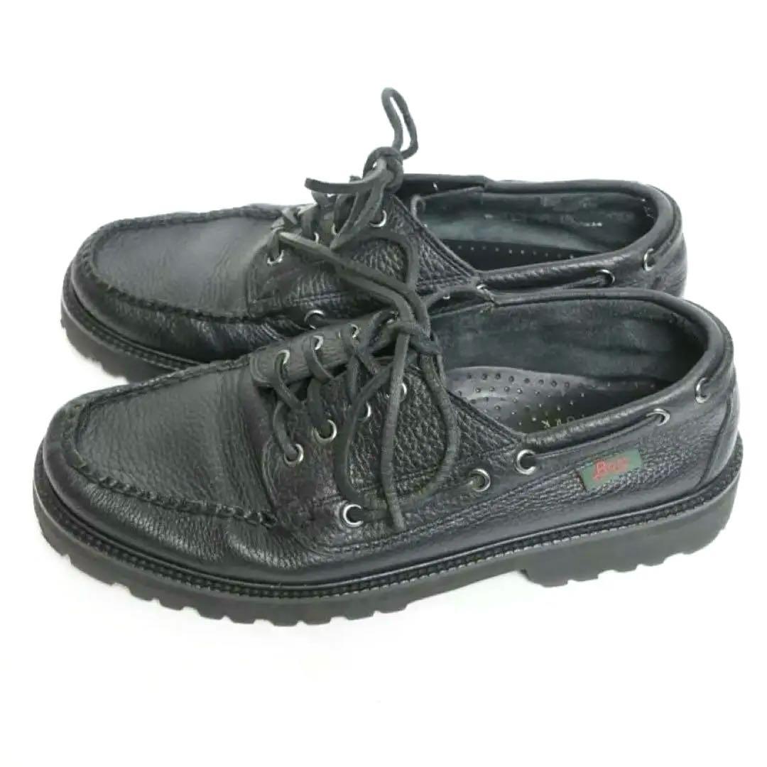 未使用級✨バーニーズニューヨーク×ジーエイチバス レザーデッキシューズ　27cm