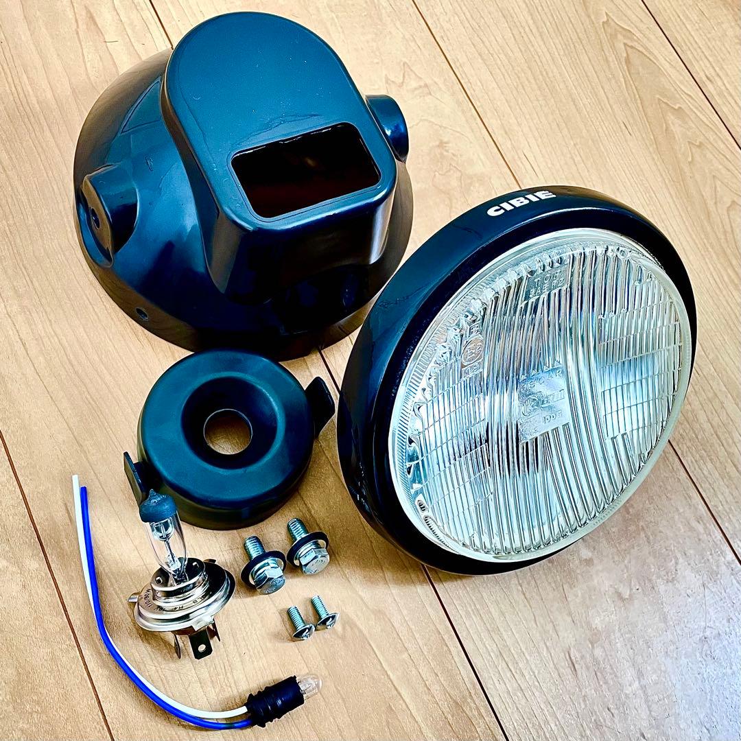 当時物 CIBIE シビエ 凹み ヘッドライト 160φ バブ CB250T