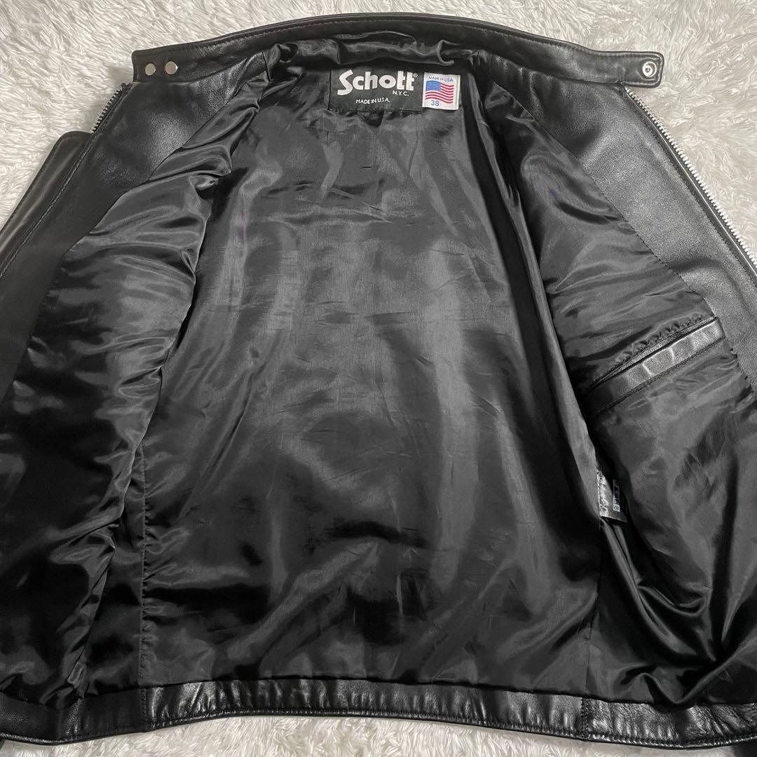 美品 ショット ラムスキン ライダースジャケット 241xx