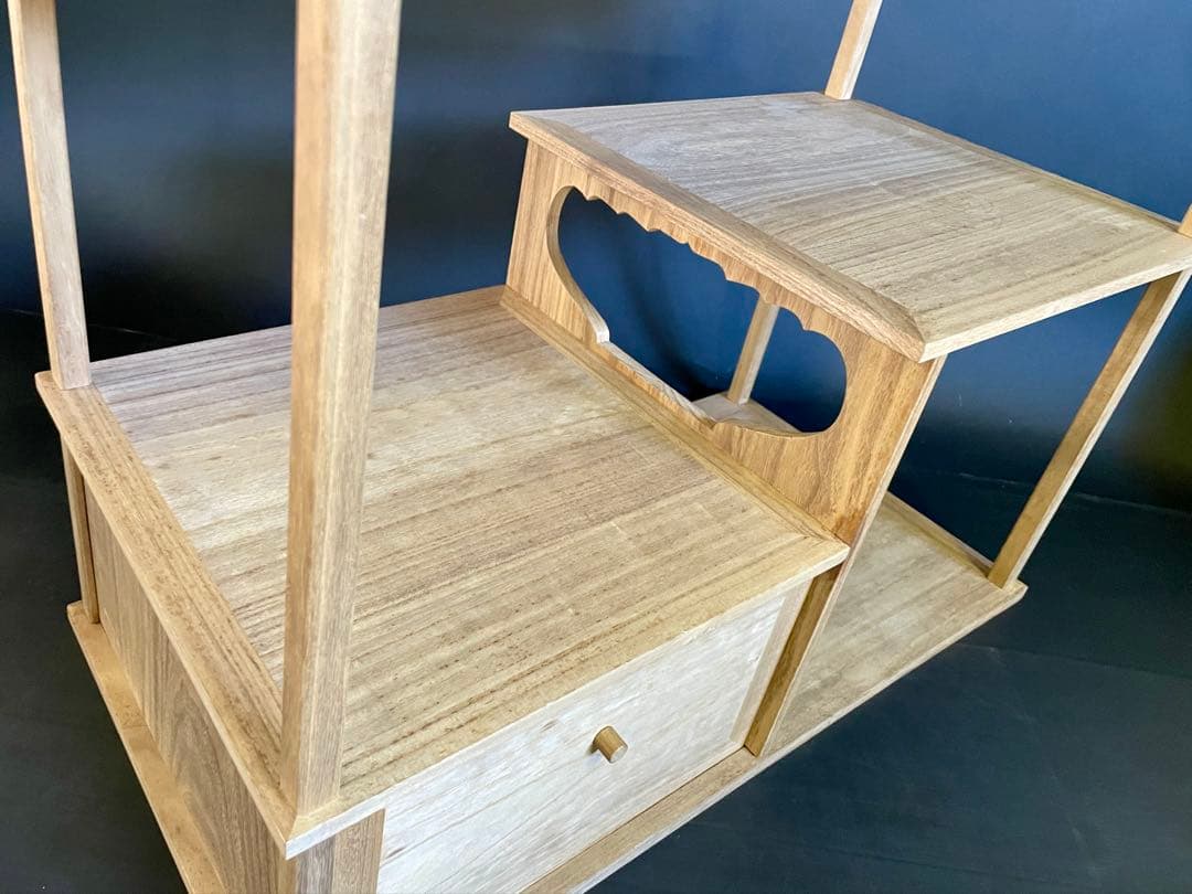 特価❣️『母』 利休好 袋棚 志野棚 組立式 仕舞い箱 茶道具 （26F①）